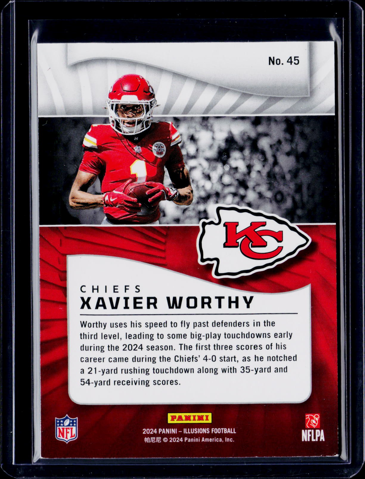 2024 Illusions Xavier Worthy Platinum 5/5 RC