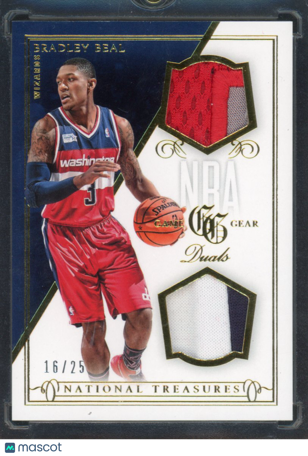 2013-14 Panini National Treasures Bradley Beal Game Gear Patch 16/25