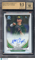 2014 Bowman Chrome Draft Matt Chapman Auto BGS 9.5 Auto 10