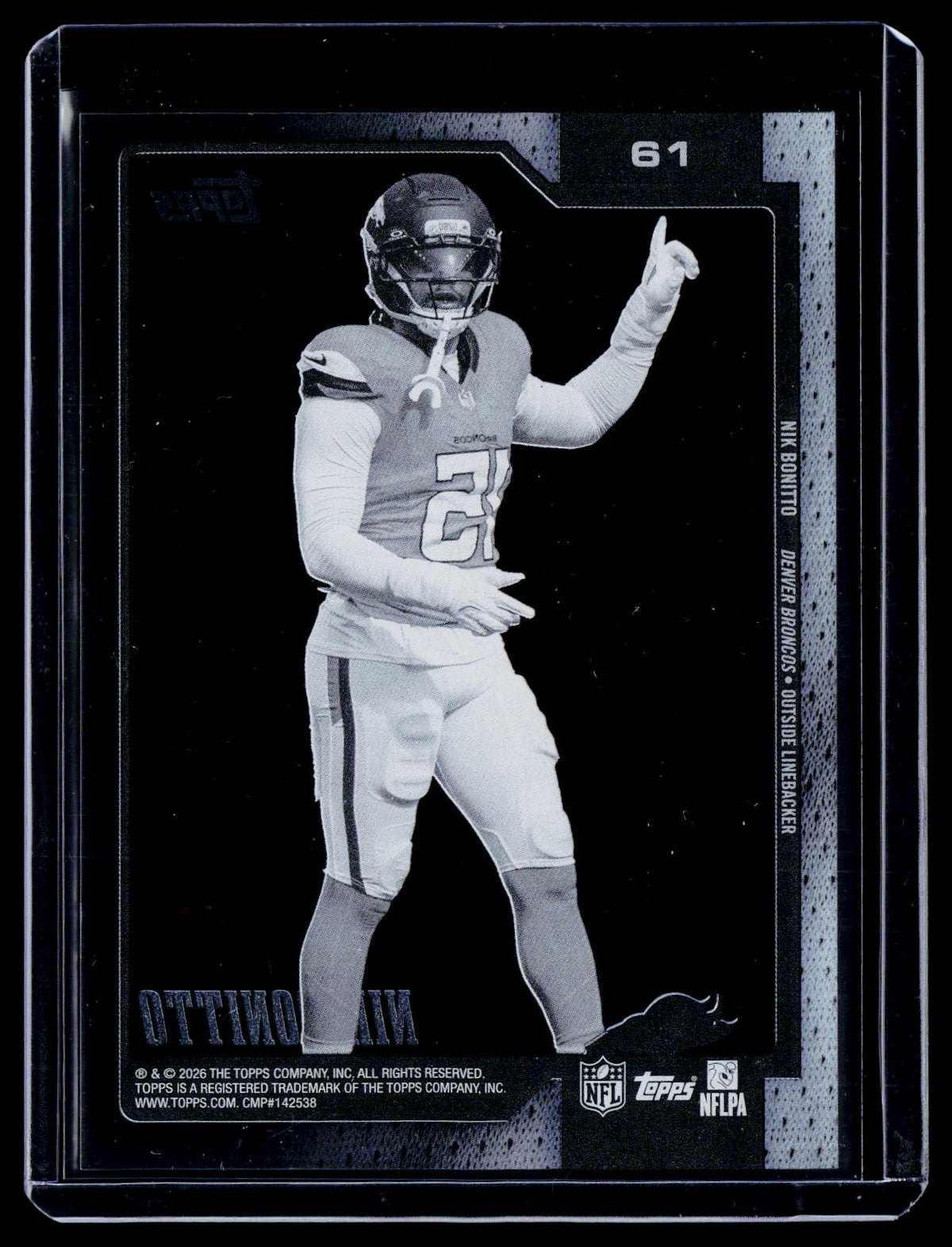 2026 Topps Flagship Nik Bonitto Clear 7/10