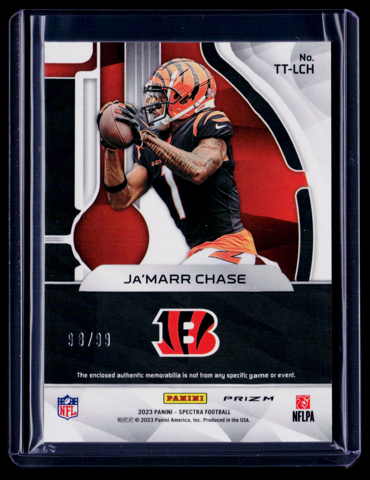 2023 Spectra Ja'Marr Chase Triple Patch 98/99