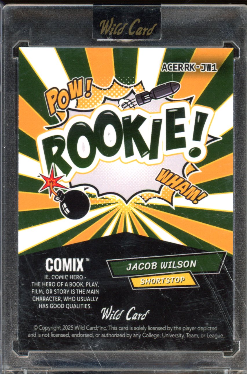 2025 Wild Card Jacob Wilson Rookie Comix 2/4 RC
