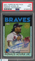 2021 Topps Silver Pack Ronald Acuna Jr. Update Auto 25/30 PSA 9