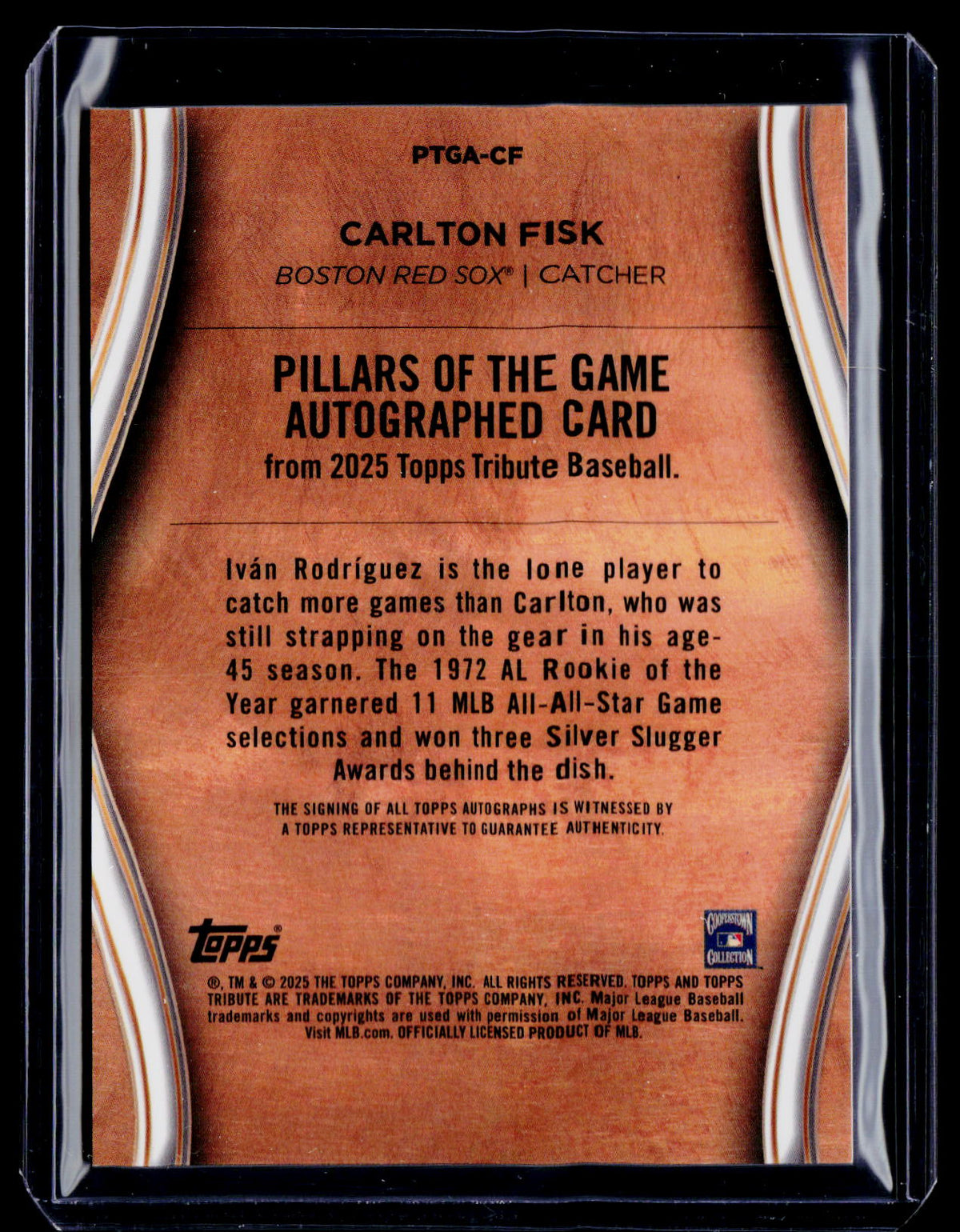 2025 Topps Tribute Carlton Fisk Auto 118/199
