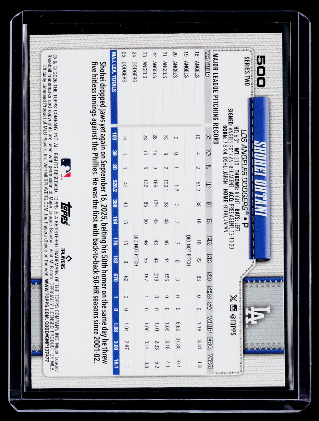 2026 Topps Series 2 Shohei Ohtani All Star Game Foil