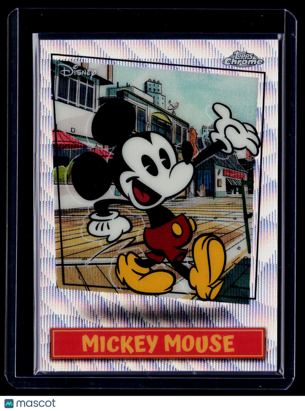 2026 Topps Disney Neon Mickey Mouse Short Print Silver Wave