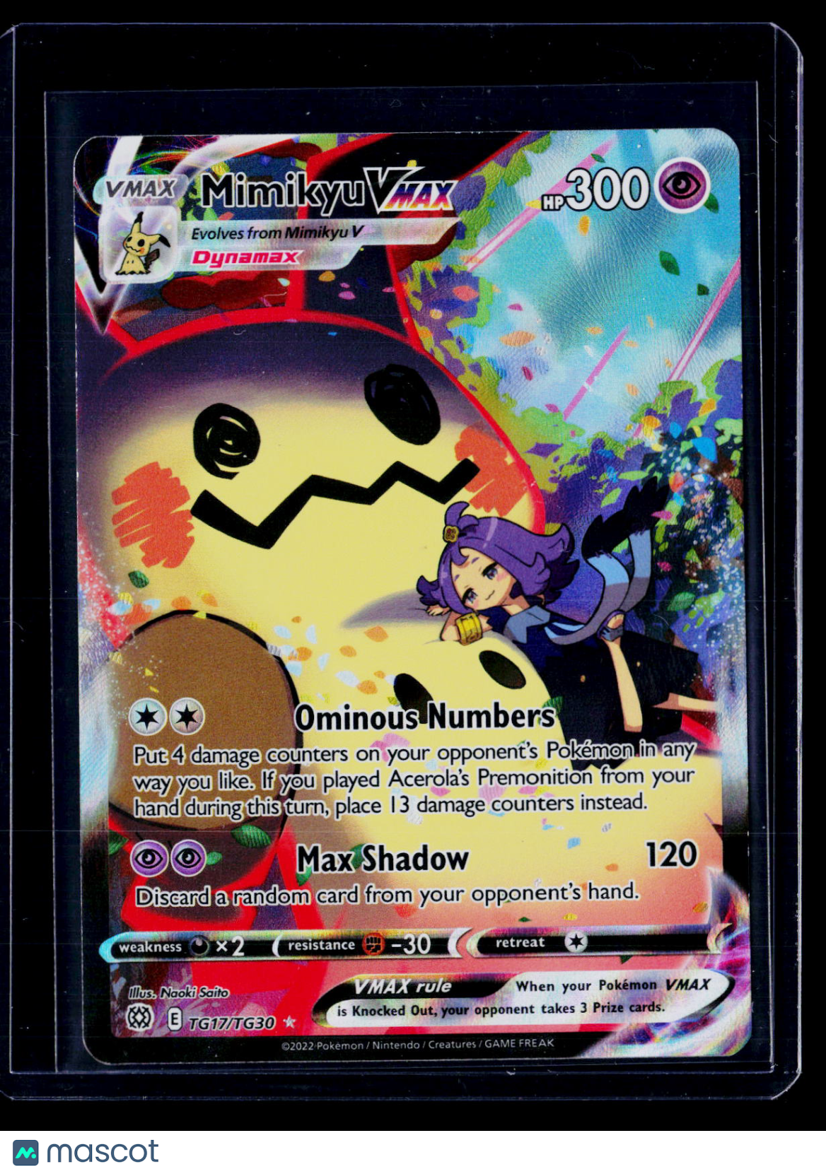 Pokemon Mimikyu V Max TG17 TG30