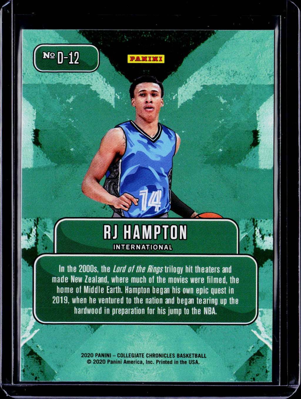 2020 Collegiate Chronicles RJ Hampton Internaational Downtown