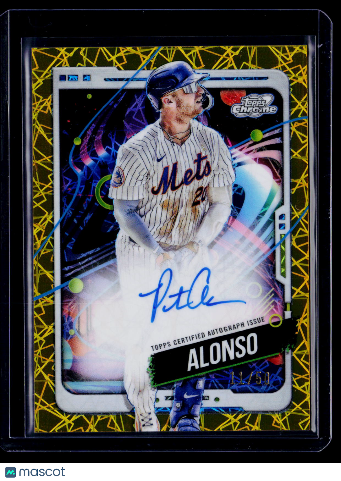 2024 Topps Chrome Cosmic Pete Alonso Gold Auto 11/50