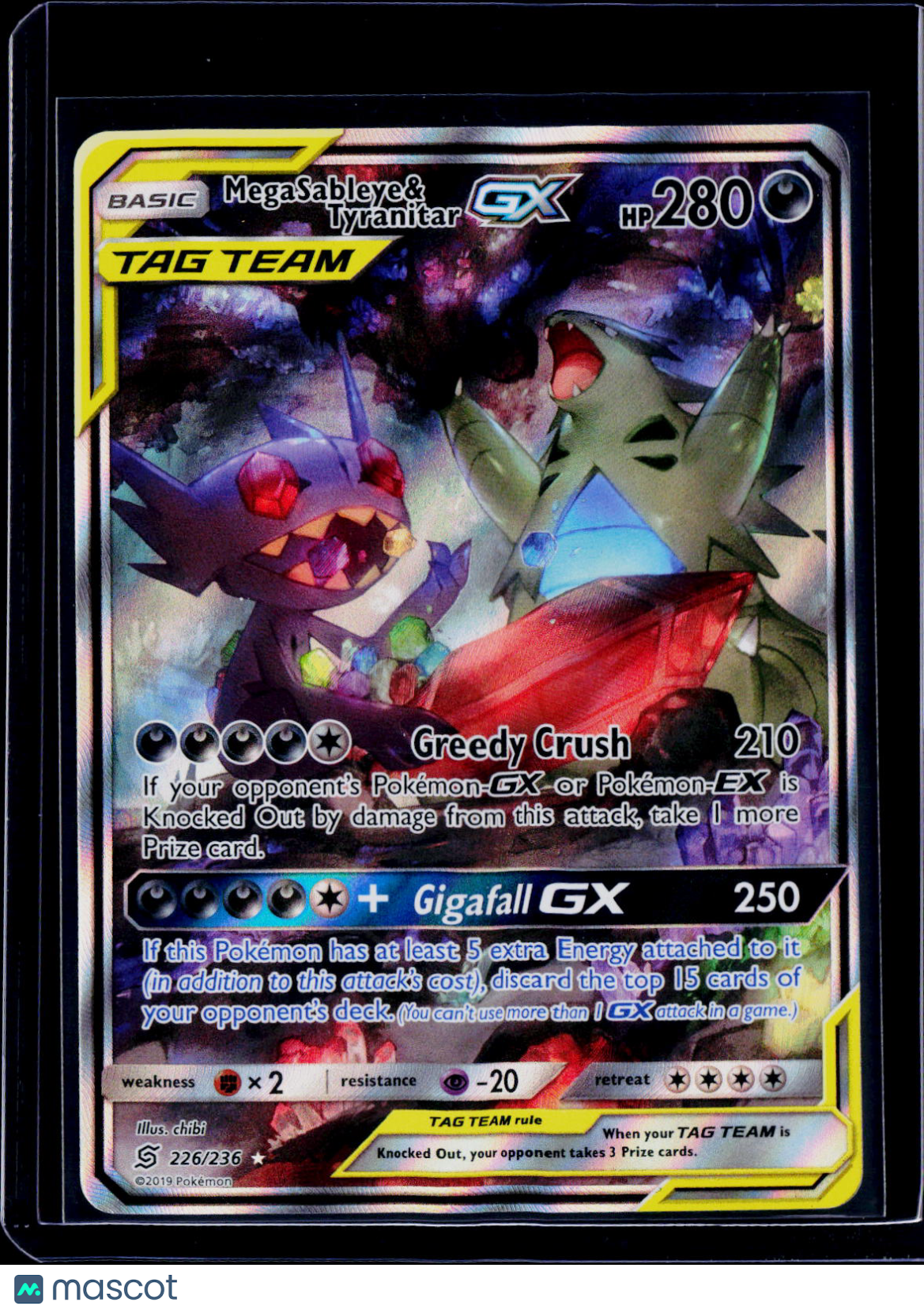 Mega Sableye & Tyranitar GX (Alt Full Art)