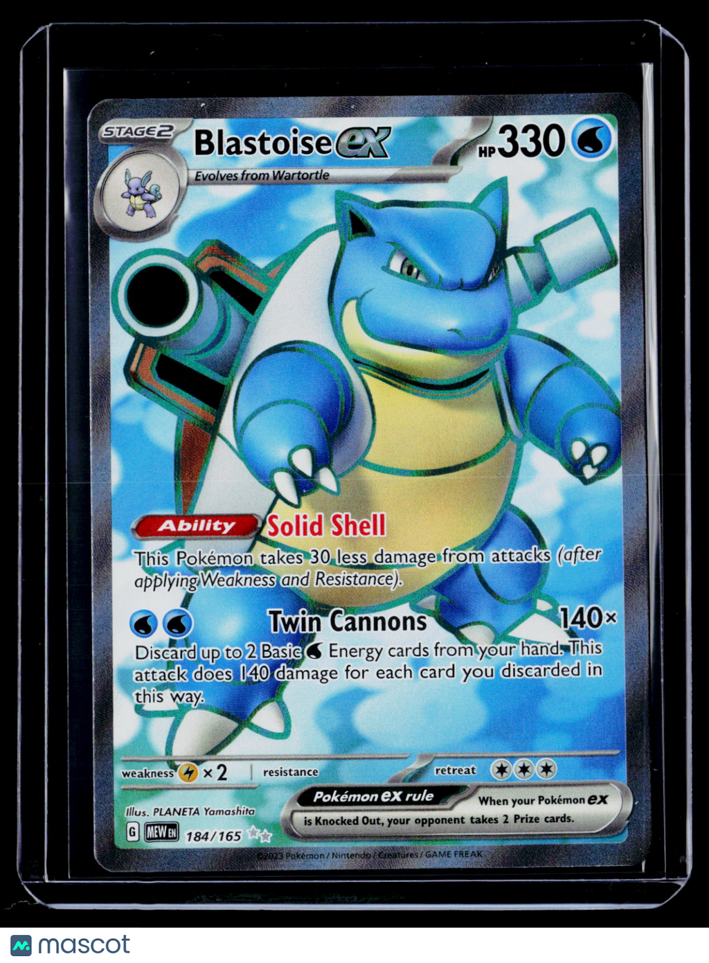 Pokemon Blastoise EX 184 165