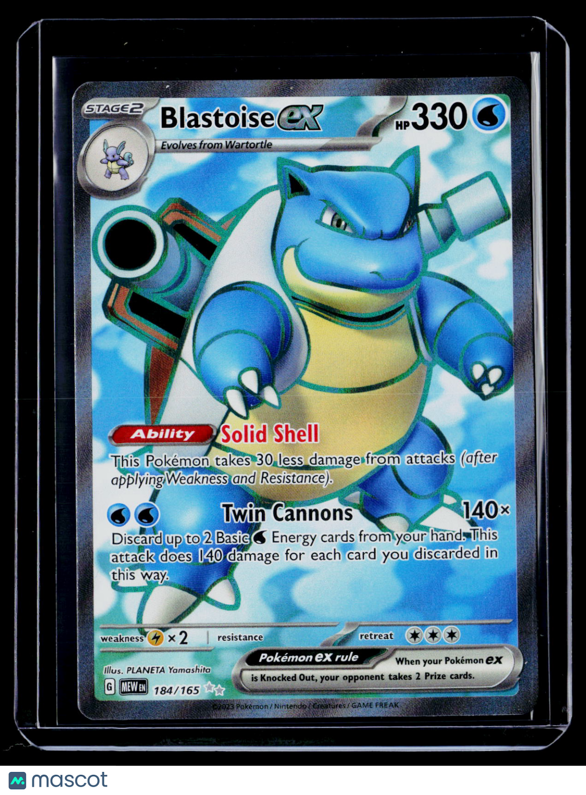 Pokemon Blastoise EX 184 165