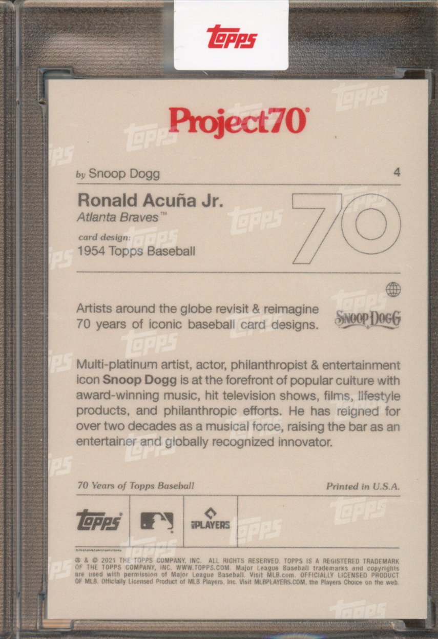 2021 Topps Project 70 Ronald Acuna Jr. Snoop Dogg 4