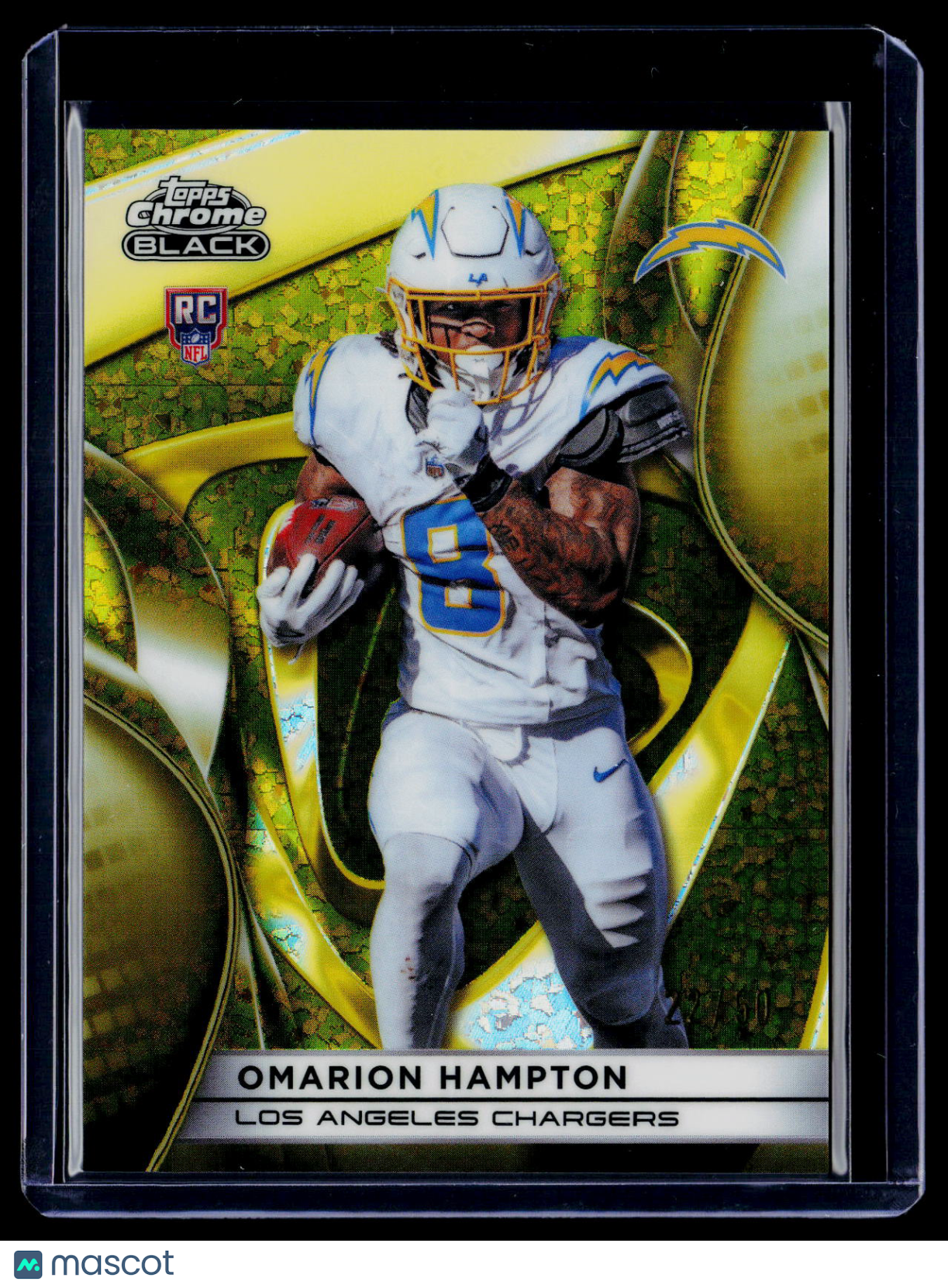 2025 Topps Chrome Black Omarion Hampton Rookie Gold Mini Diamond 22/50 RC
