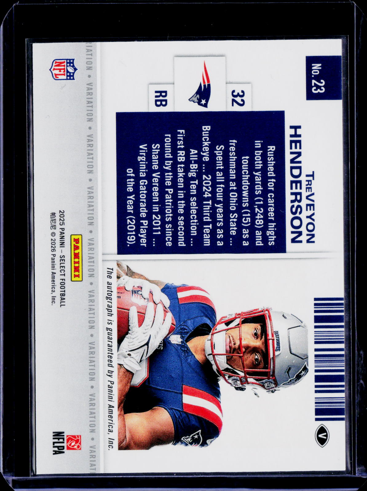 2025 Select TreVeyon Henderson Contenders Variation Auto