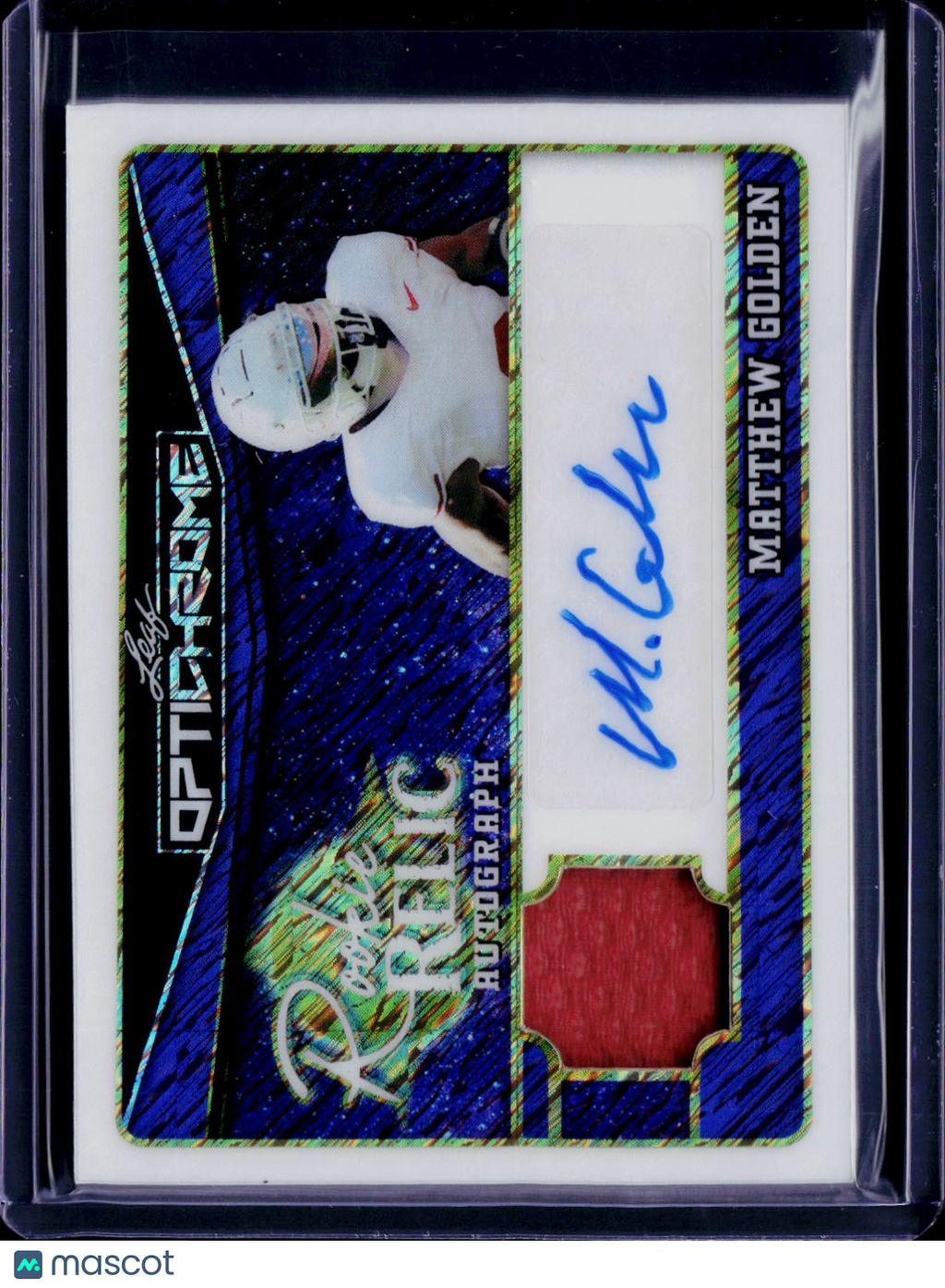 2025 Leaf Optichrome Matthew Golden Rookie Relic Autograph /5