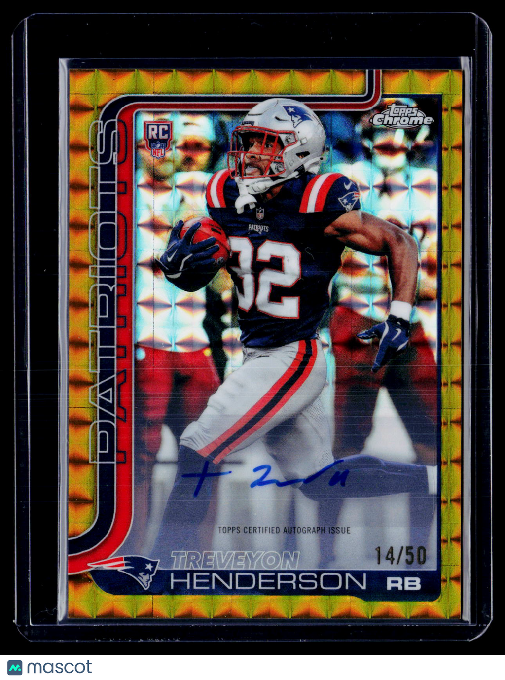 2025 Topps Chrome TreVeyon Henderson Rookie Gold Geometric Auto 14/50 RC
