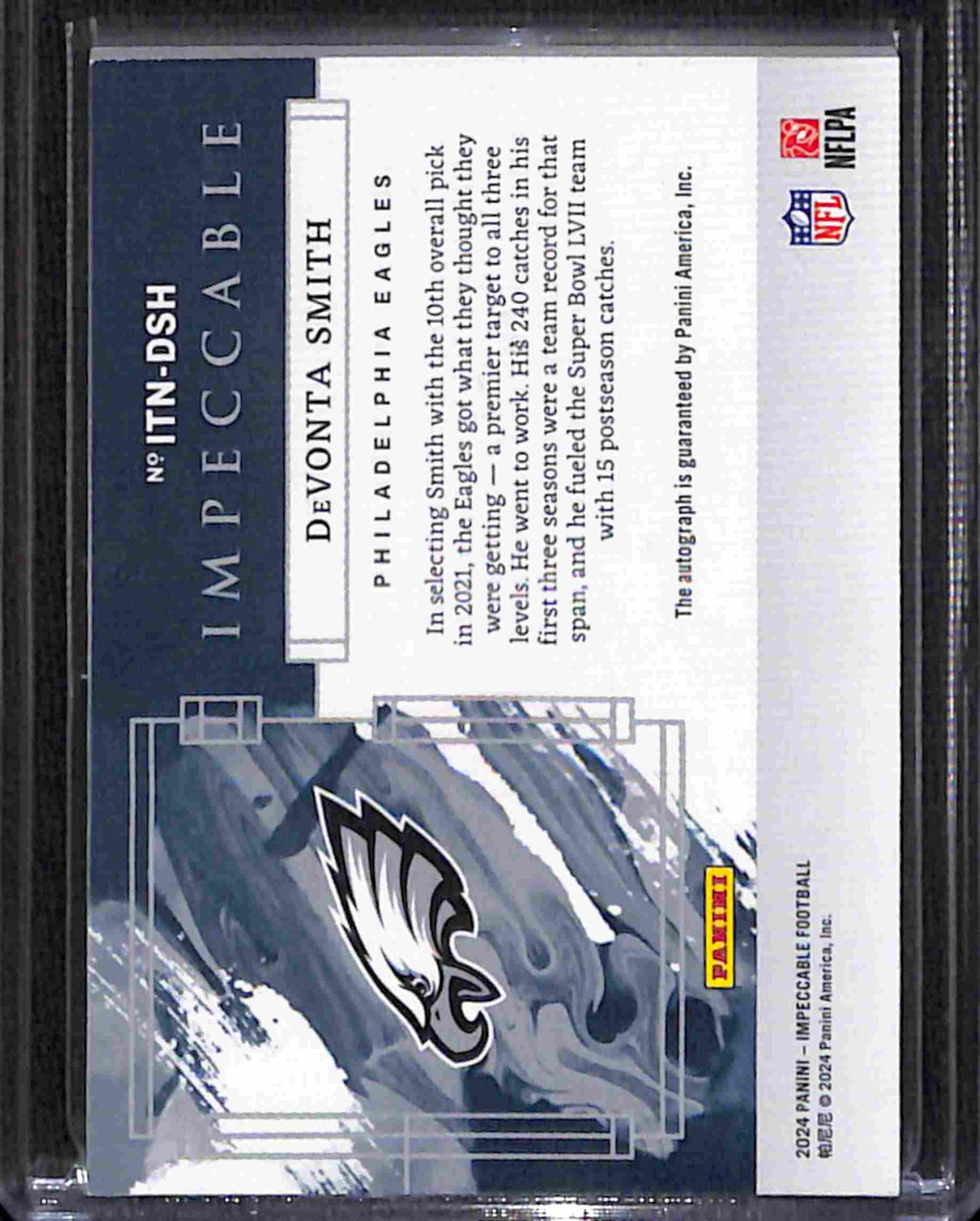 2024 Impeccable DeVonta Smith Team Names Auto 58/99