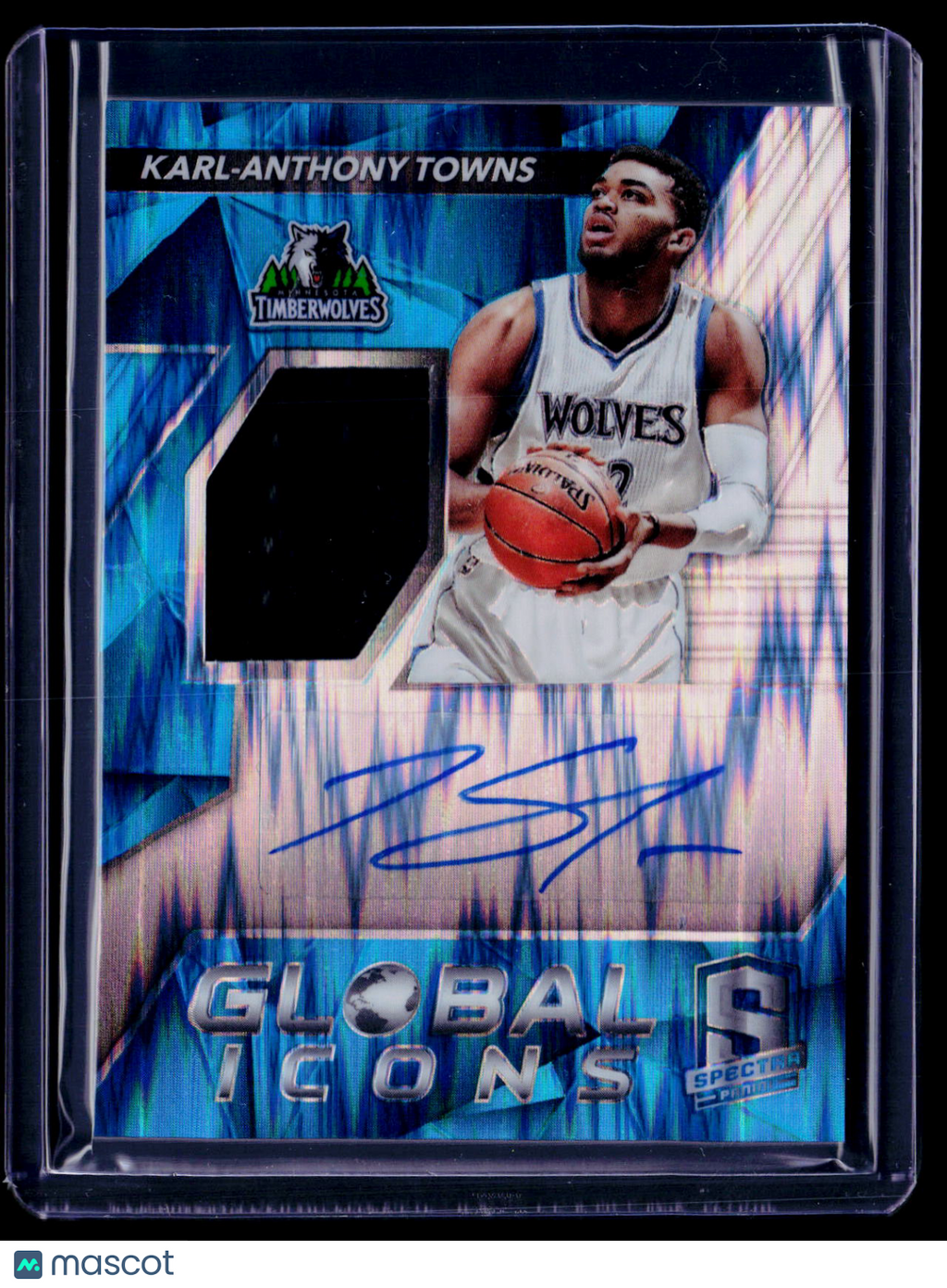 2016-17 Spectras Karl-Anthony Towns Blue Shock Patch Auto 8/99