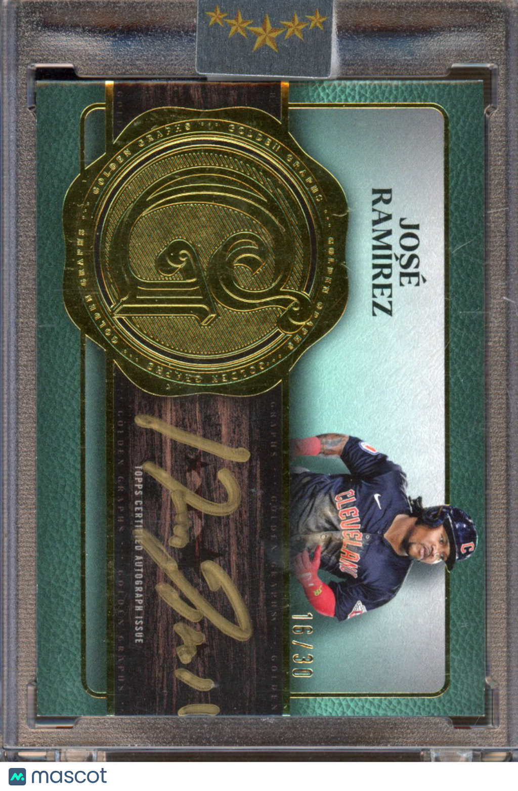 2025 Topps Five Star Jose Ramirez Gold Ink Auto 16/30