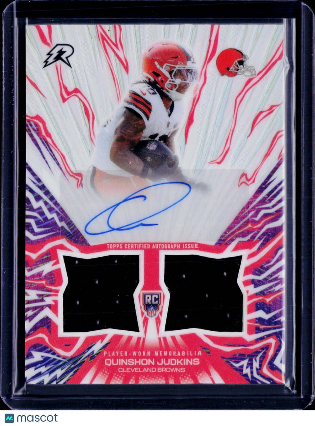 2025 Topps Resurgence Quinshon Judkins Amped Up Rookie Patch Auto