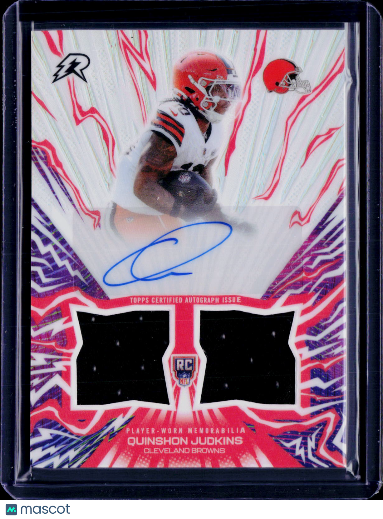 2025 Topps Resurgence Quinshon Judkins Amped Up Rookie Patch Auto