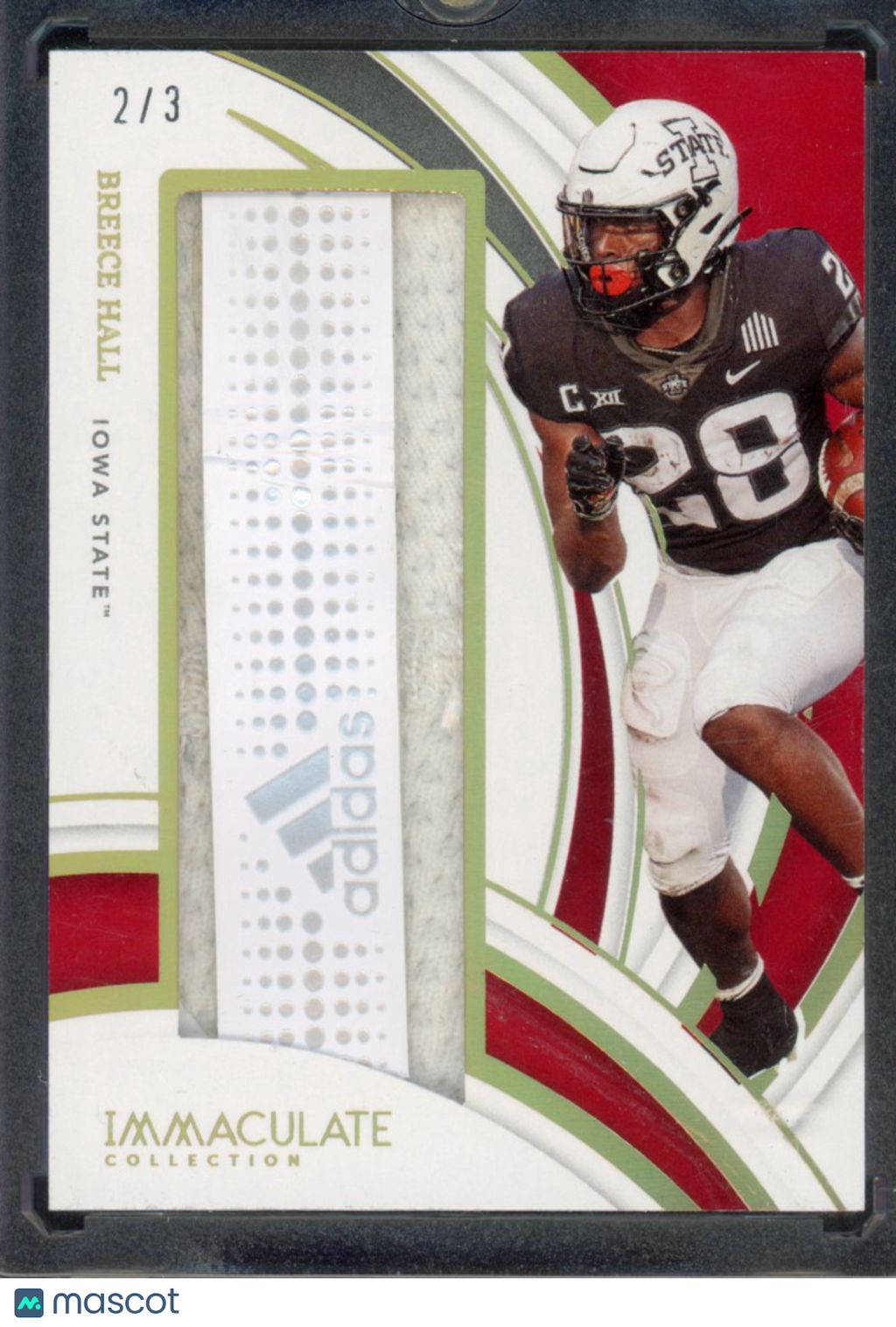 2022 Immaculate Collection Collegiate Breec Hall Cleat Strap Patch /3