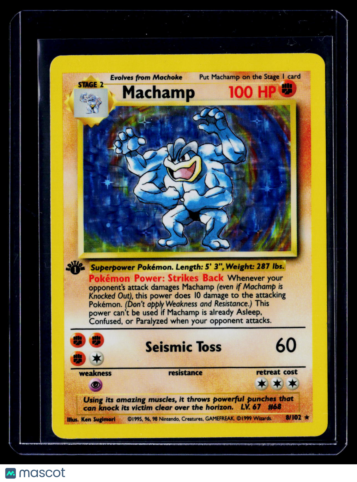 Pokemon Machamp First Edition (Creased)