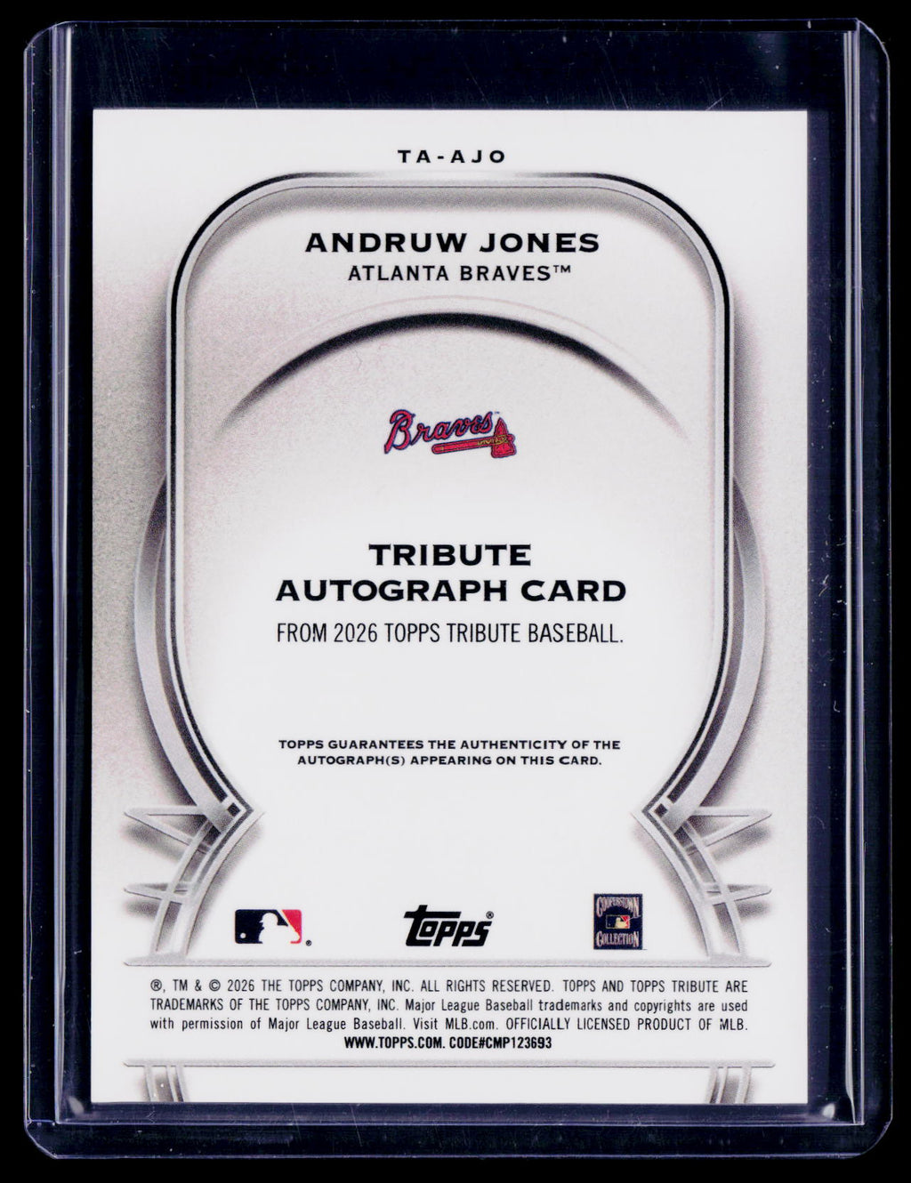 2026 Topps Tribute Andruw Jones Green Auto 32/99