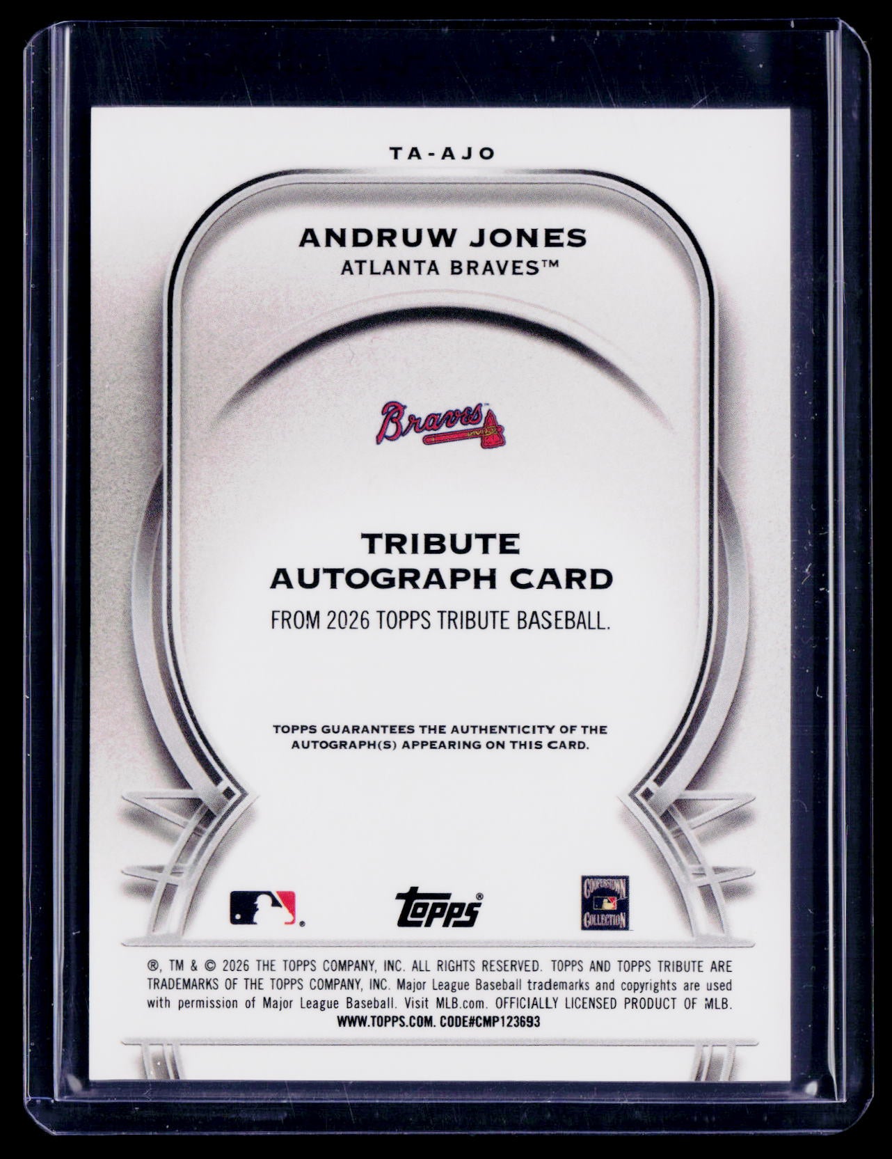 2026 Topps Tribute Andruw Jones Green Auto 32/99