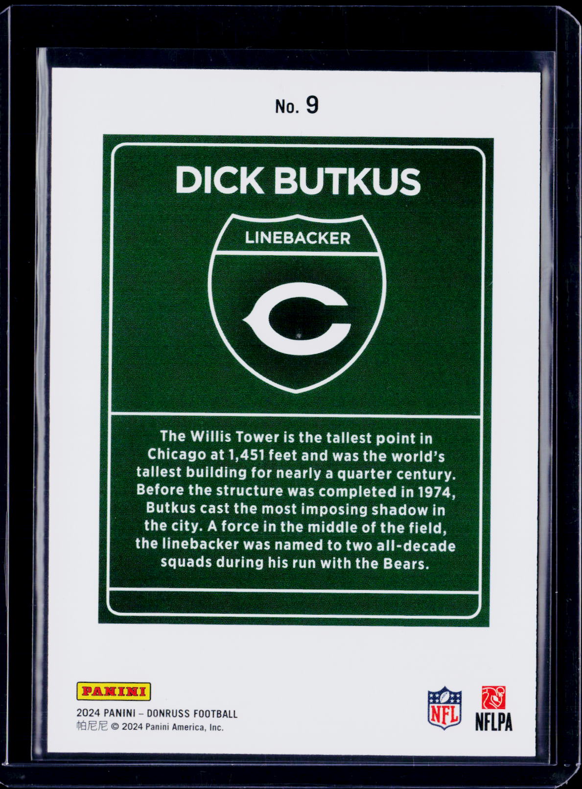 2024 Donruss Dick Butkus Downtown