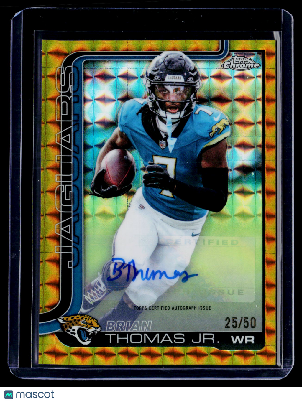 2025 Topps Chrome Brian Thomas Jr. Gold Geometric Auto 25/50