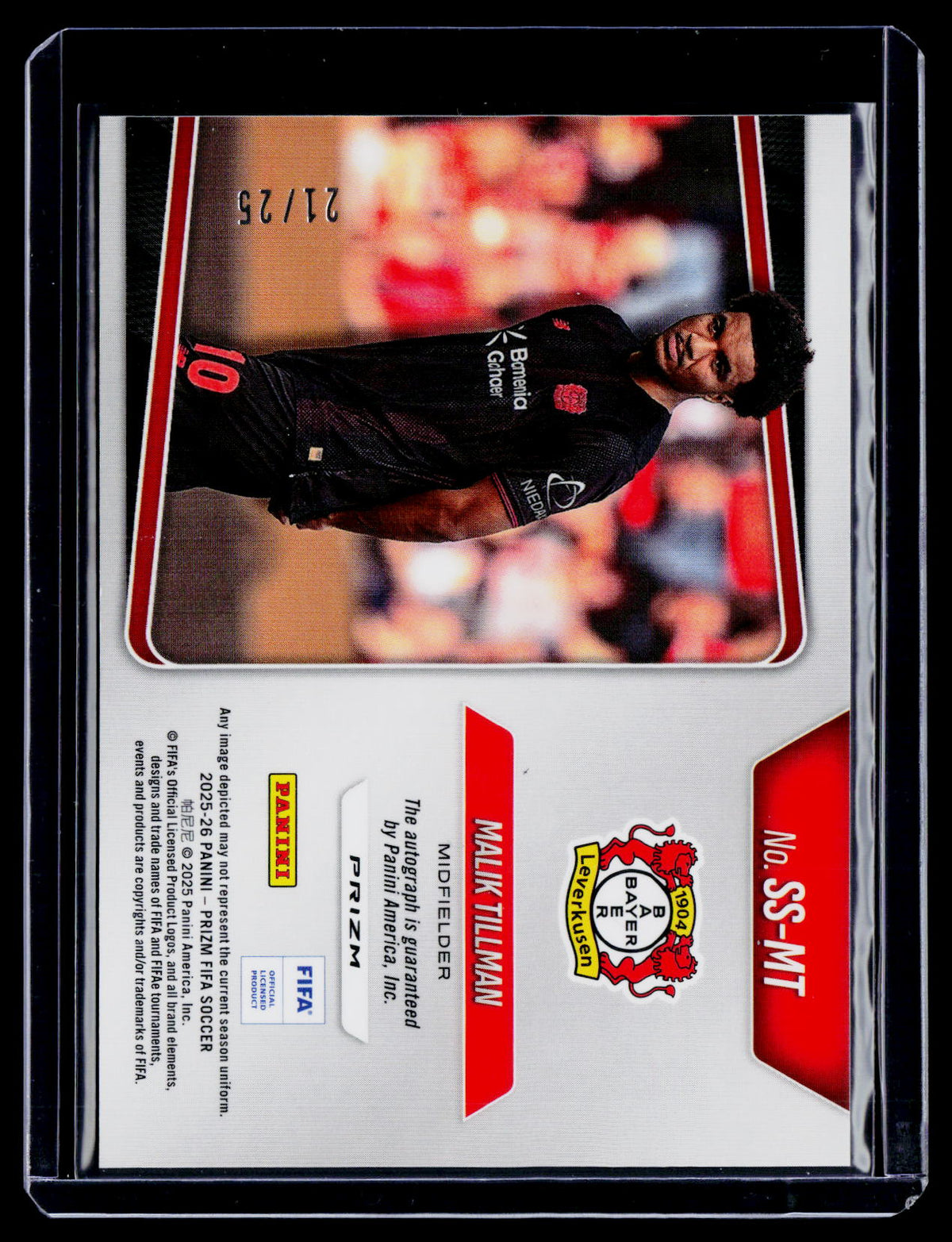 2025-26 Prizm Malik Tillman Sensational Signatures Orange Prizm 21/25