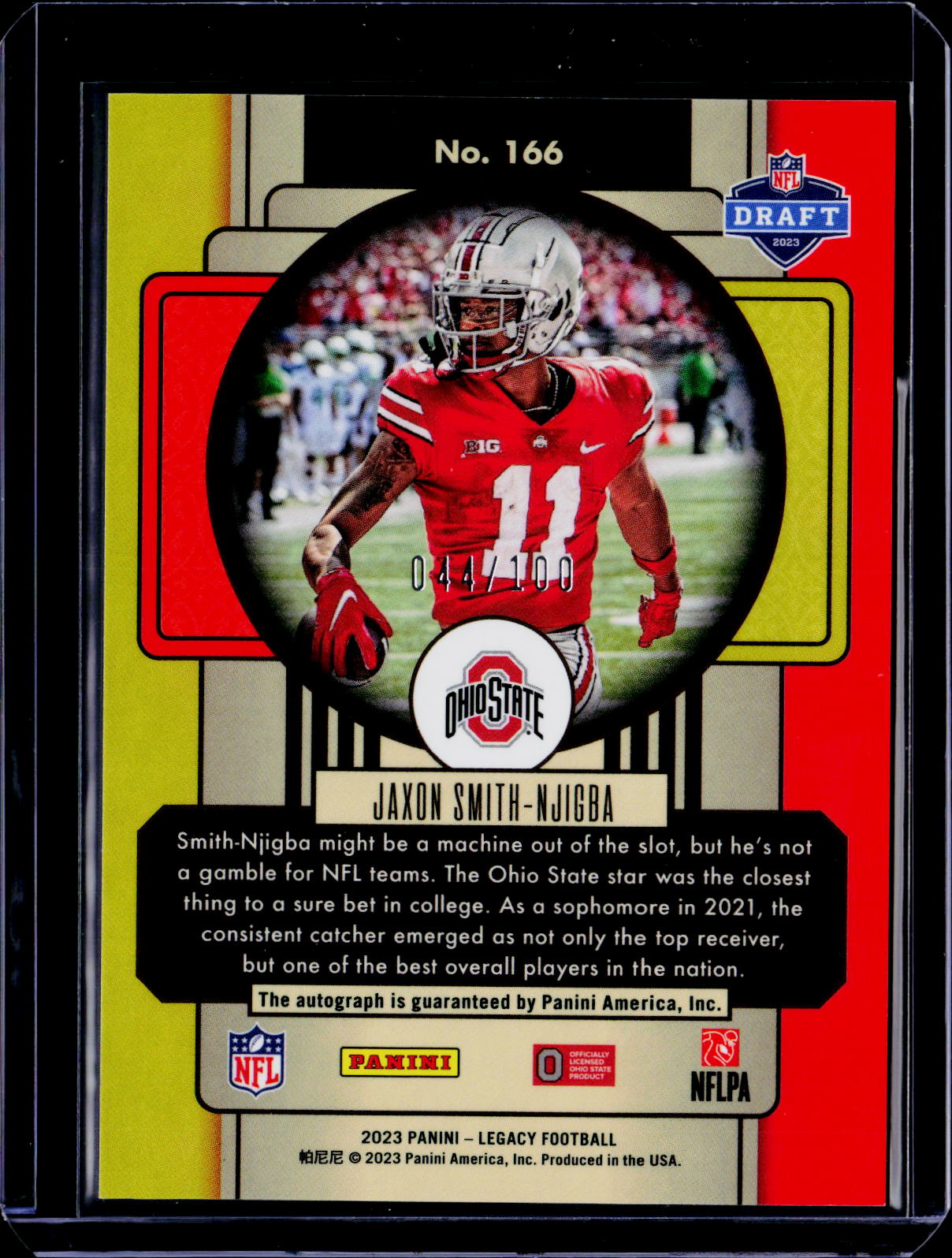 2023 Panini Legacy Jaxon Smith-Njigba Bronze Rookie Auto 44/100 RC