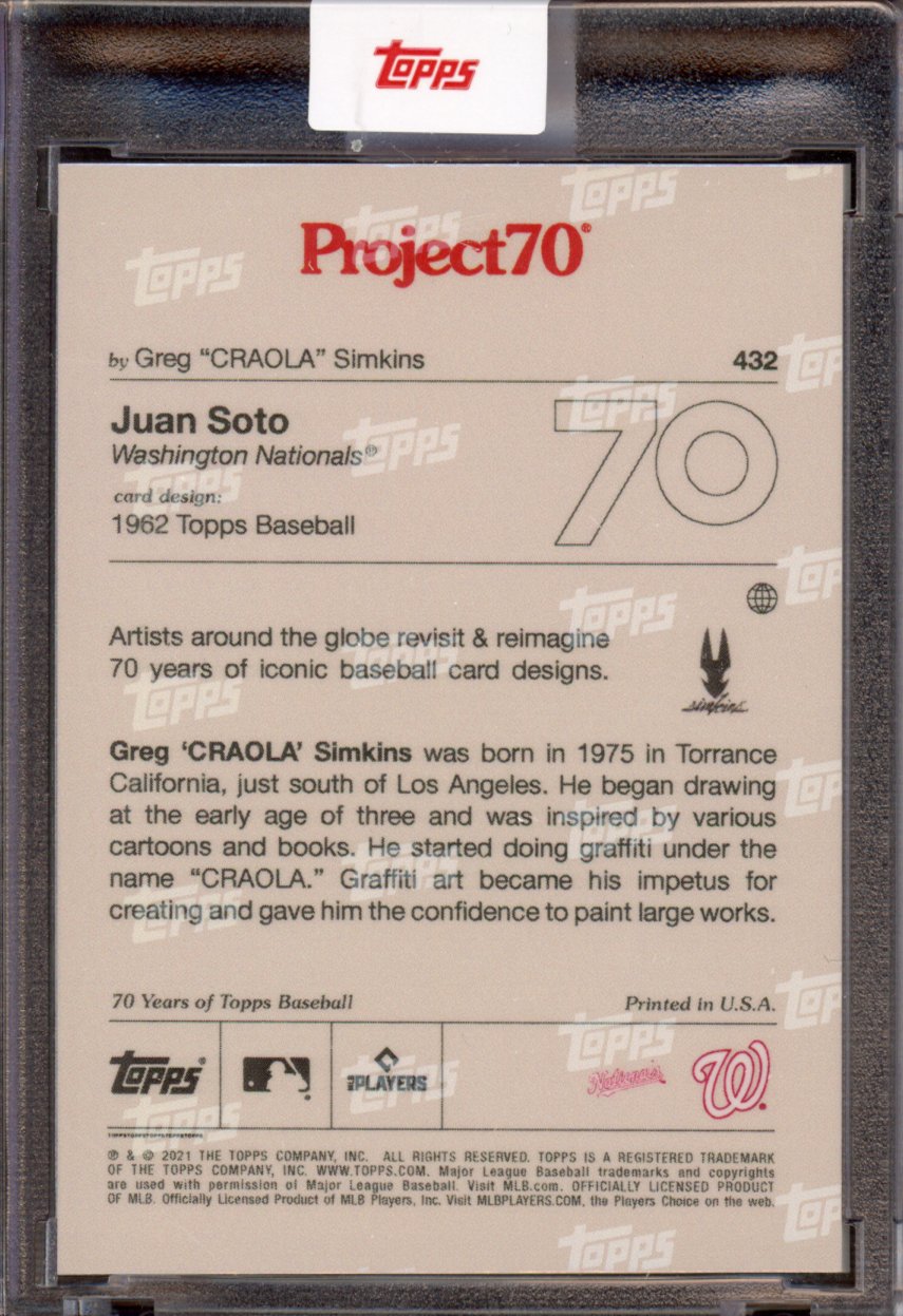 2021 Topps Project 70 Juan Soto Greg Simkins 432