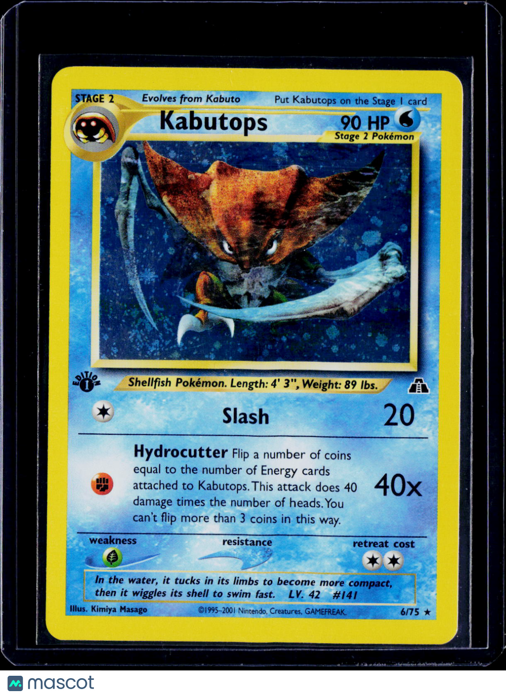 Kabutops 1st Edition Holo 6/75