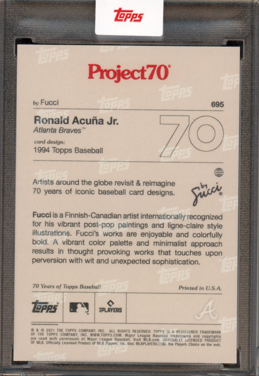 2021 Topps Project 70 Ronald Acuna Jr. Fucci 695