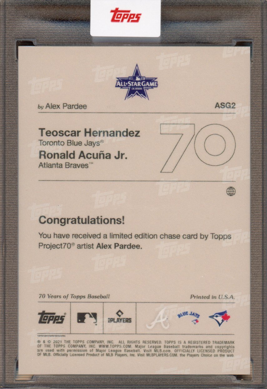 2021 Topps Project 70 Teoscar Hernandez / Ronald Acuna Jr. Alex Pardee ASG2