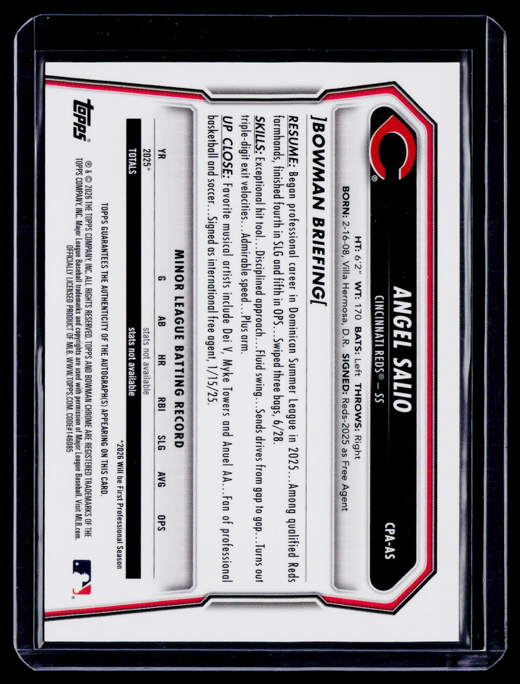 2026 Bowman Angel Salio First Bowman Auto