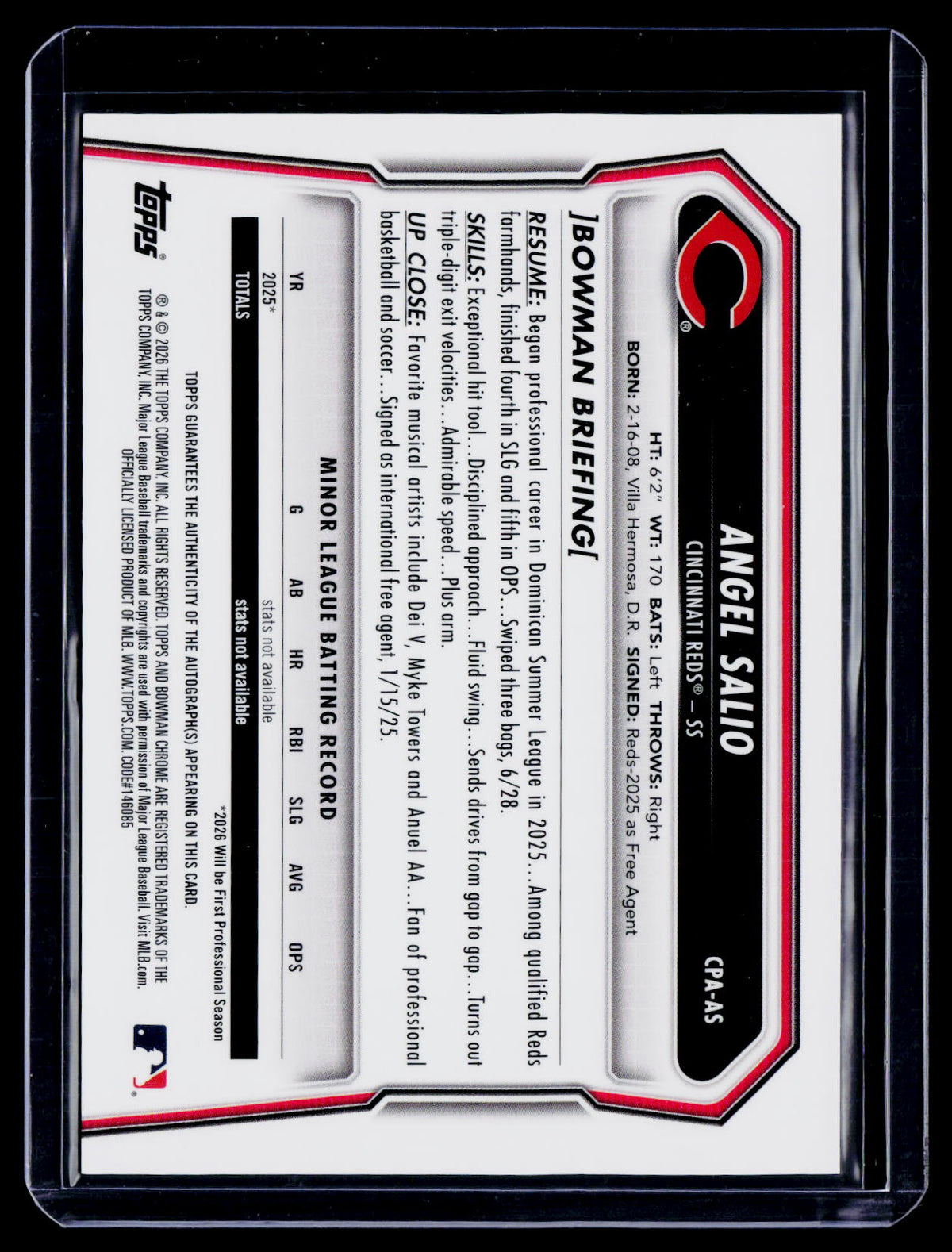 2026 Bowman Angel Salio First Bowman Auto