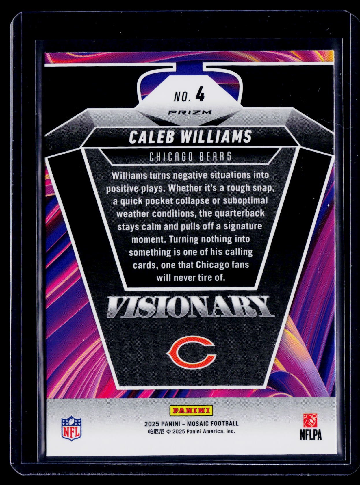 2025 Mosaic Caleb Williams Visionary Case Hit