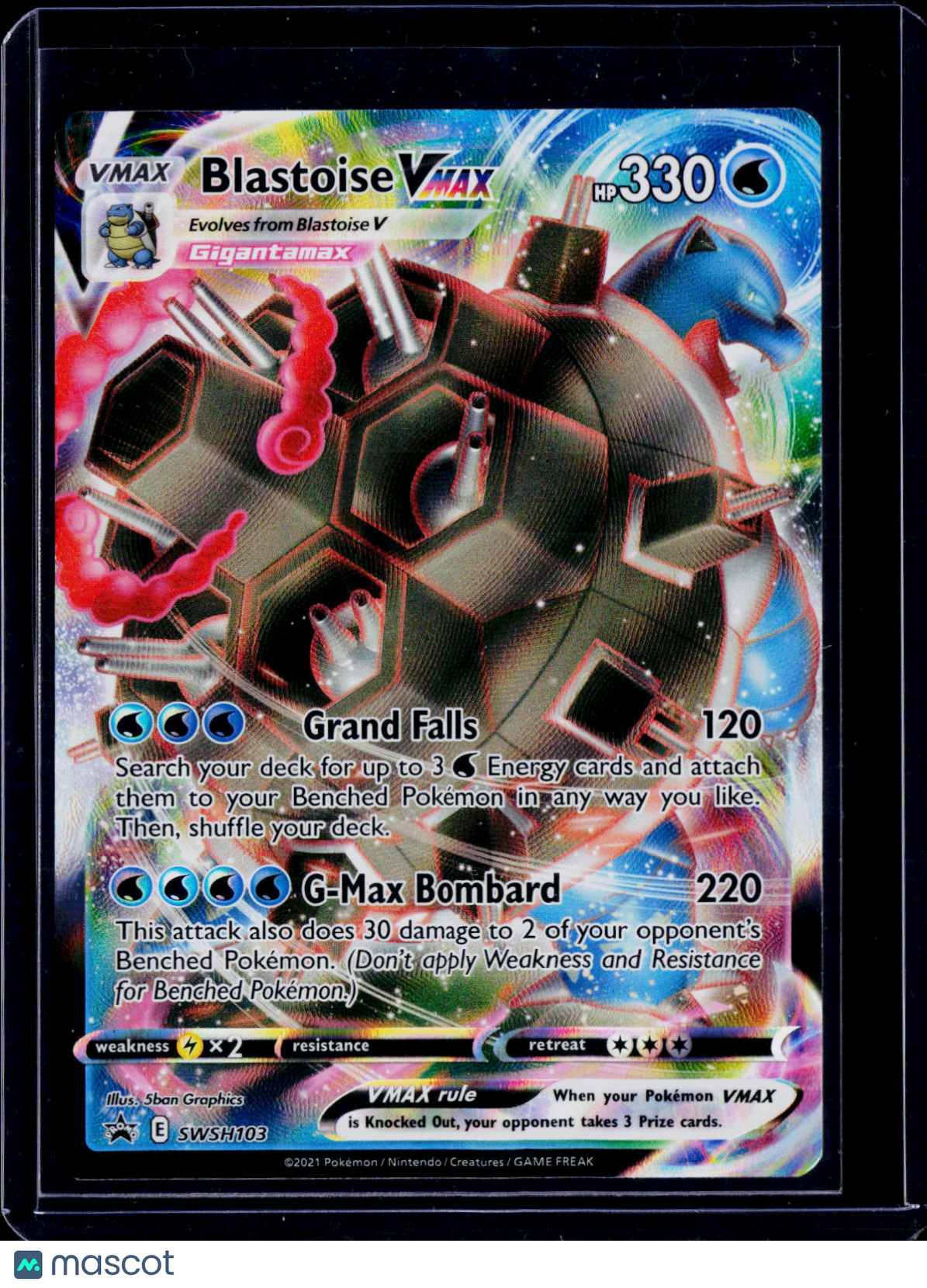 Pokemon Blastoise Vmax Swsh103