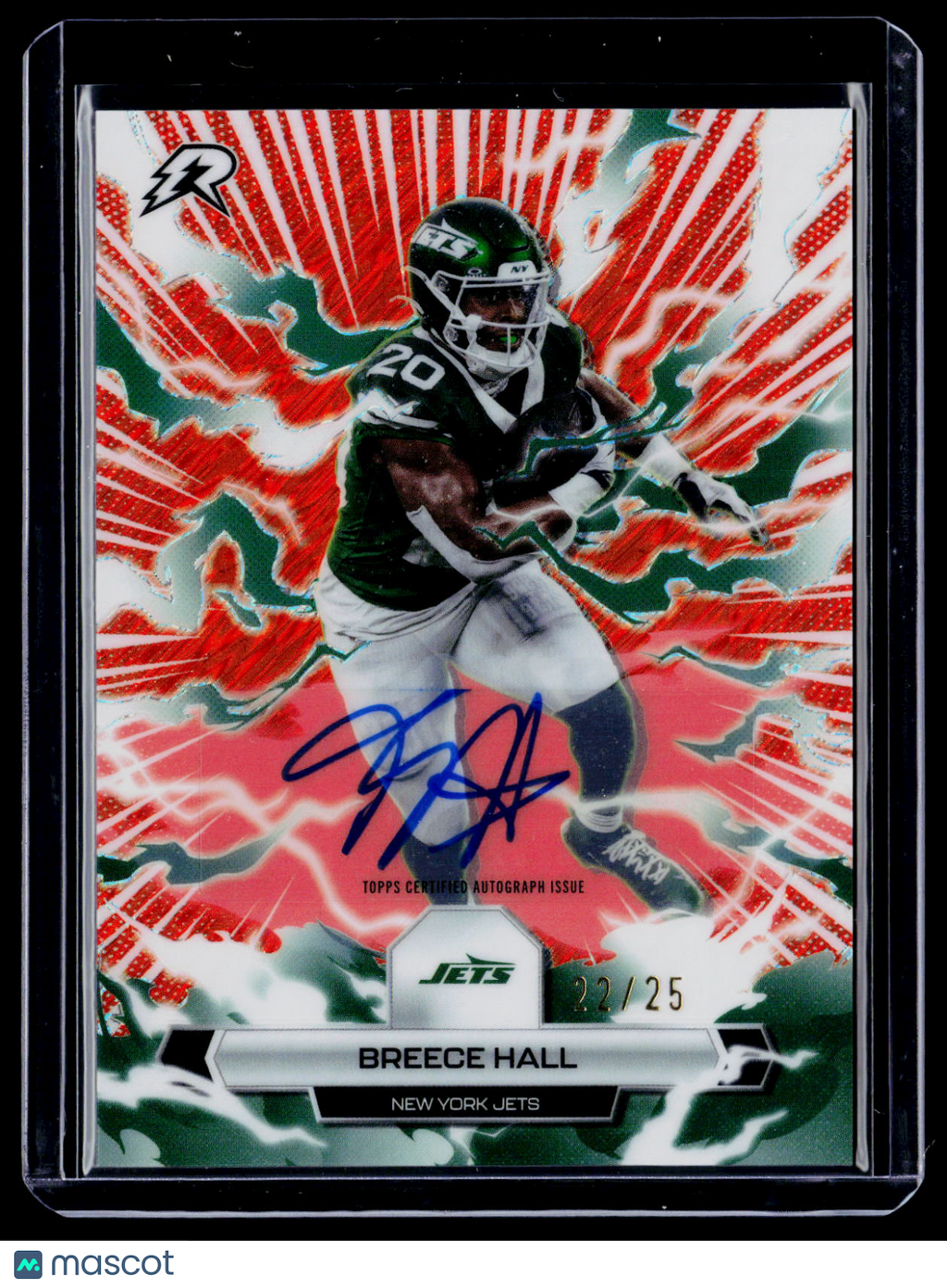 2025 Topps Resurgence Breece Hall Orange Surge Auto 22/25