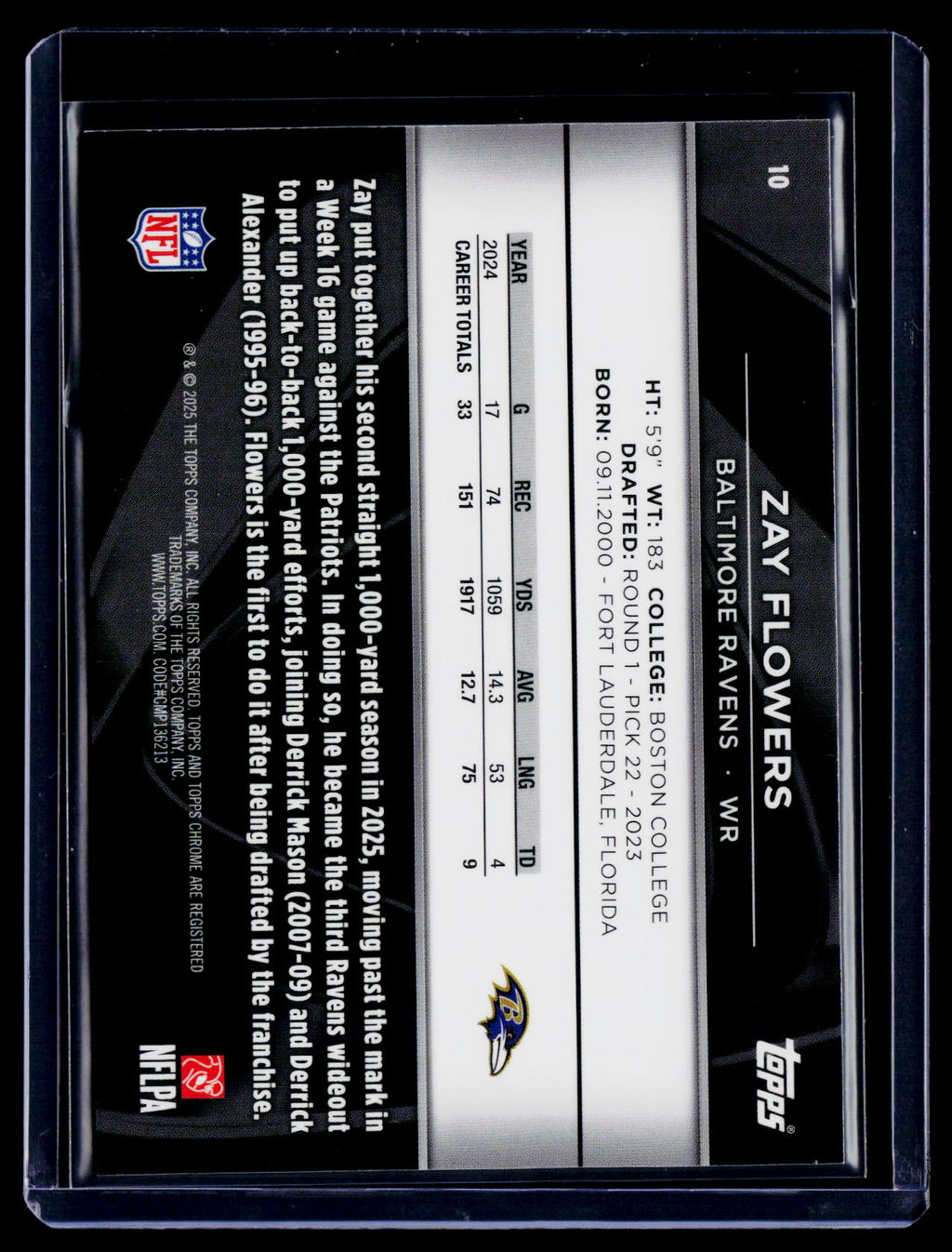 2025 Topps Chrome Black Zay Flowers Rose Gold 4/15