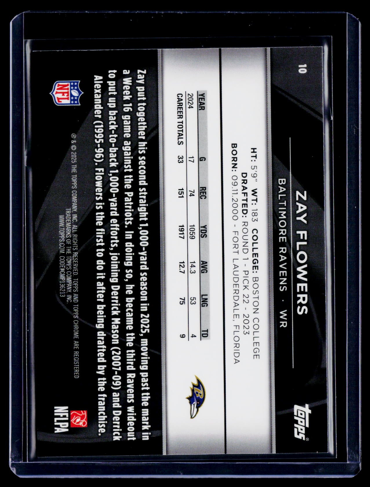 2025 Topps Chrome Black Zay Flowers Rose Gold 4/15