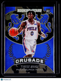 2020-21 Chronicles Crusade Tyrese Maxey Rookie Blue 43/99 RC