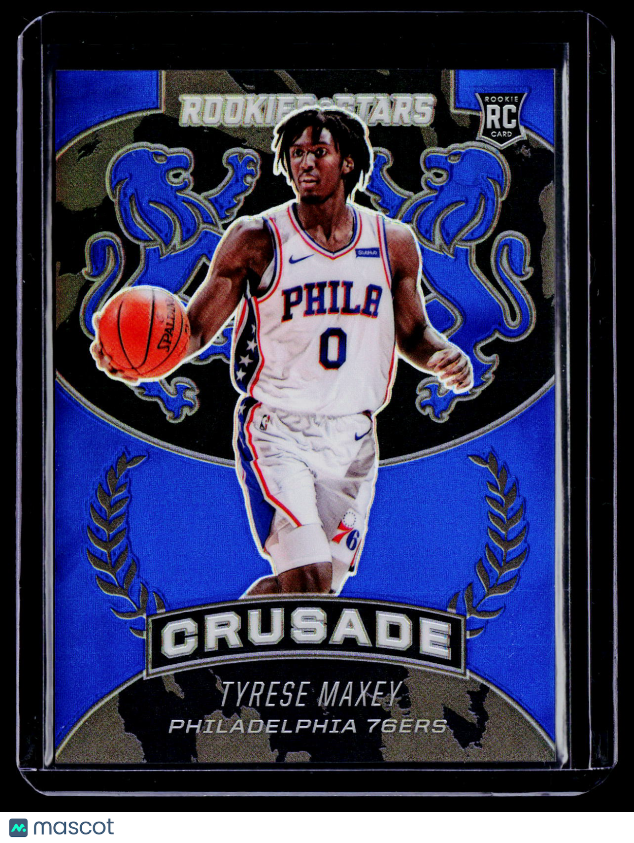 2020-21 Chronicles Crusade Tyrese Maxey Rookie Blue 43/99 RC
