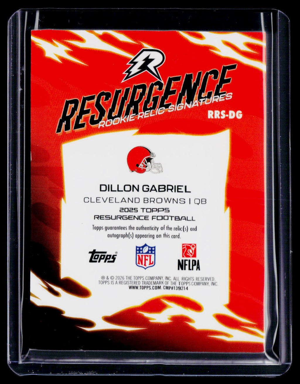 2025 Topps Resurgence Dillon Gabriel Rookie Teal Surge RPA 58/149 RC