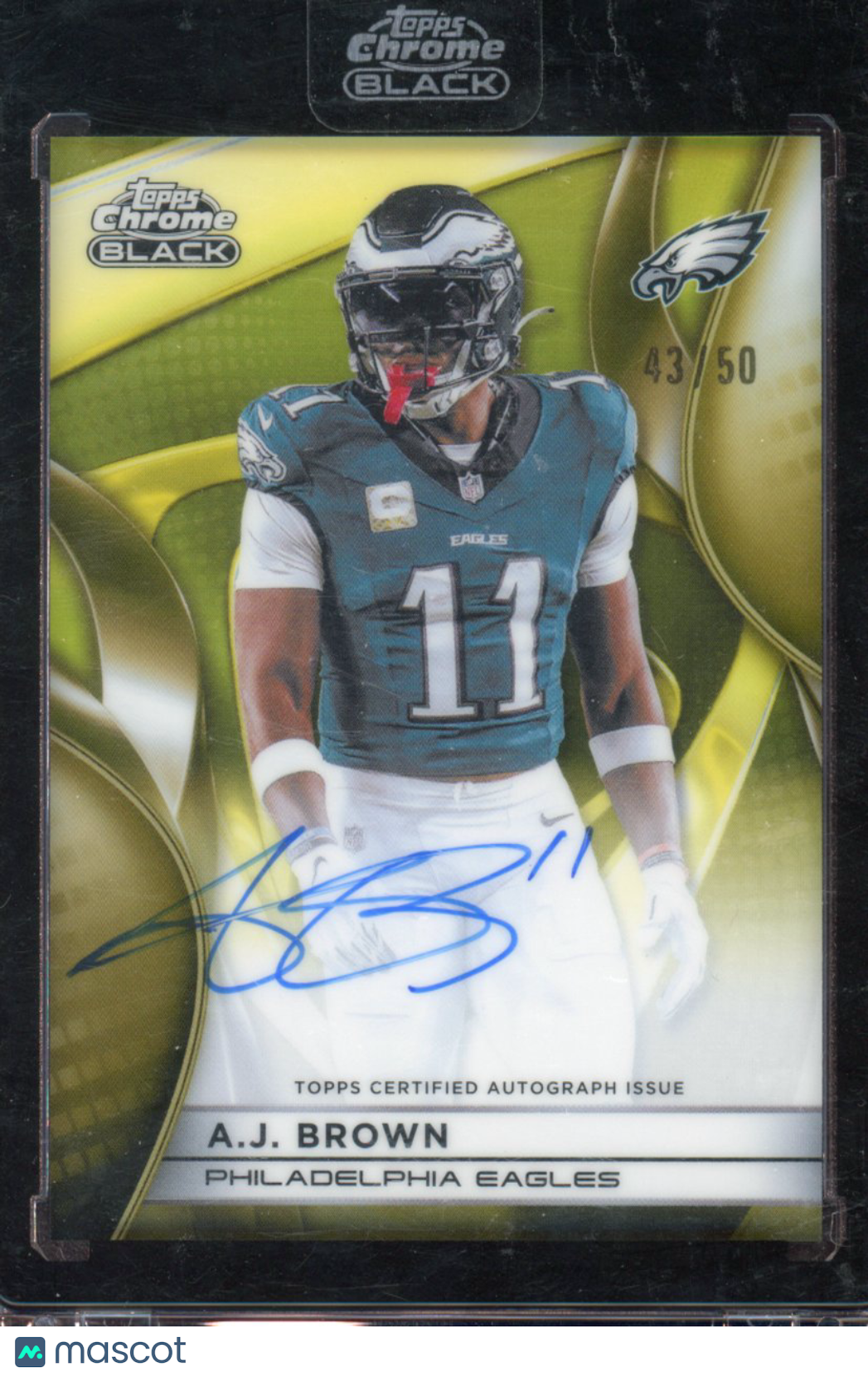 2025 Topps Chrome Black A.J. Brown Gold Auto 43/50