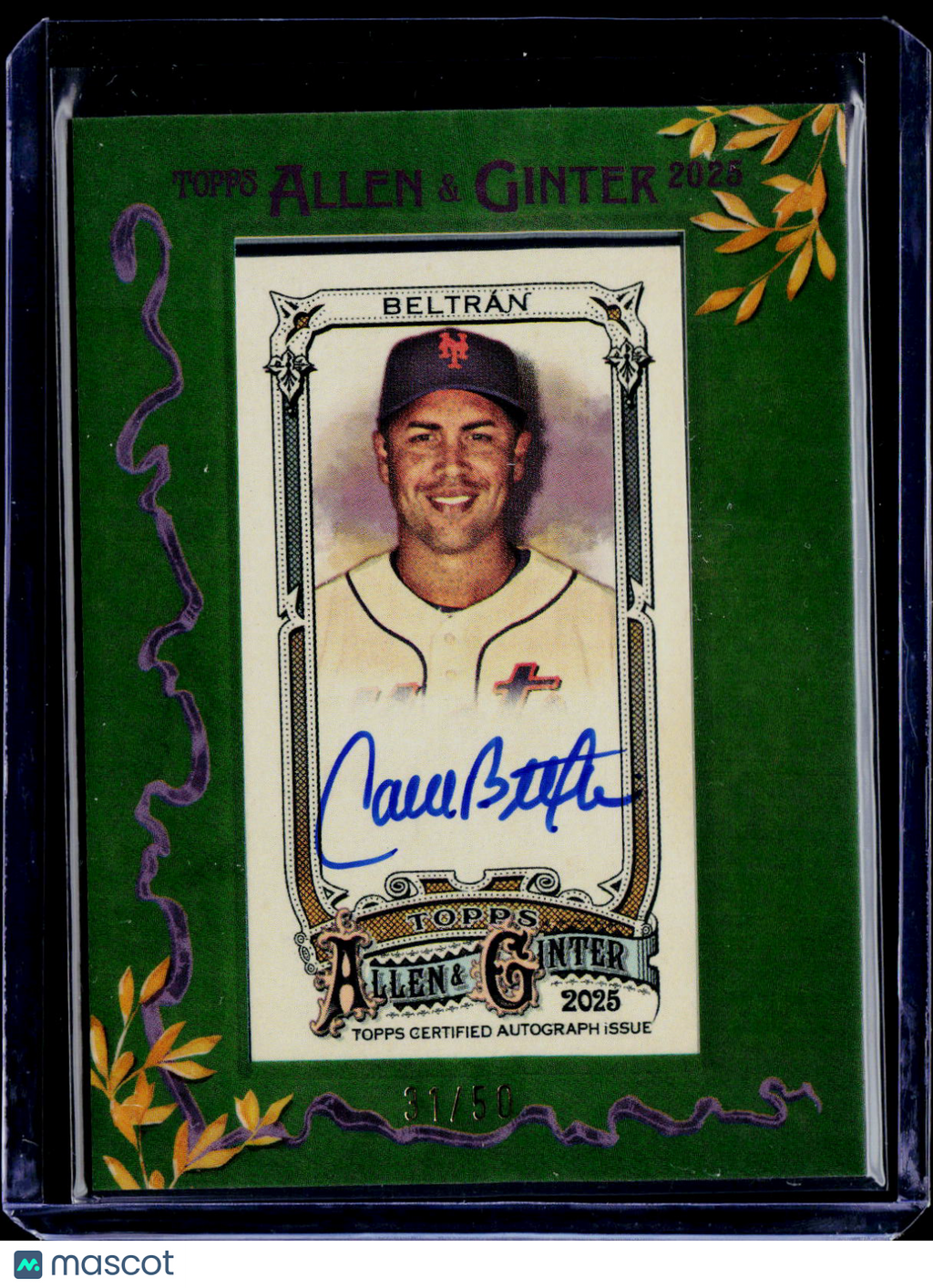 2025 Allen & Ginter Carlos Beltran Mini Framed Auto 31/50